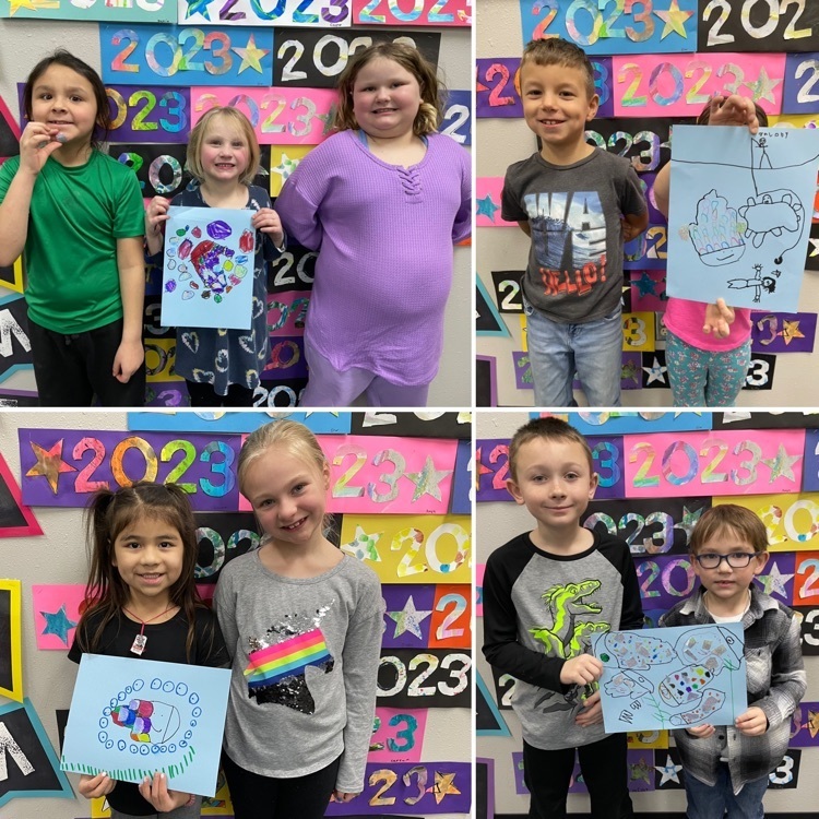 Mrs. Hisle’s Kindergarteners & Mrs. Wischropp’s 2nd Graders work on their rainbow fish for a Win-Win project! 