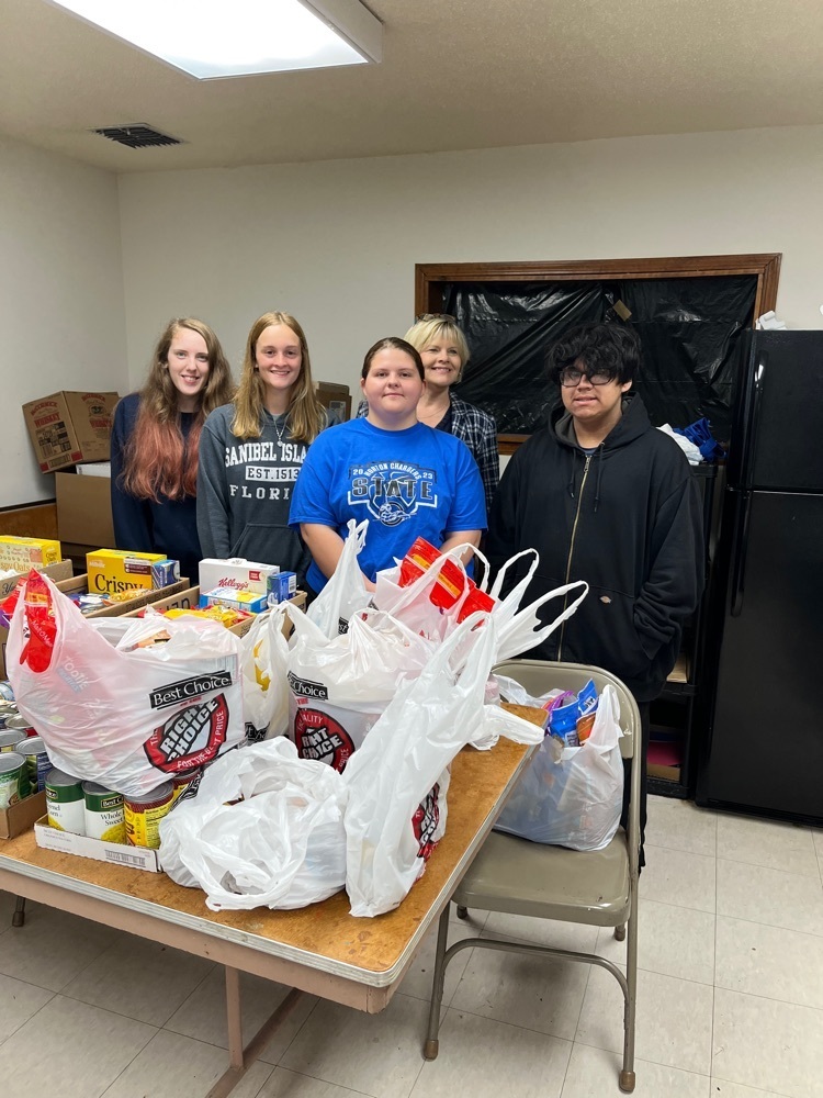The HHS Event Planning class purchased food for the Horton Food Pantry from their smoothie sales.