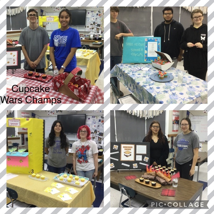 Cupcake Wars were completed last week. Students were creative and used their culinary skills to create some impressive projects.